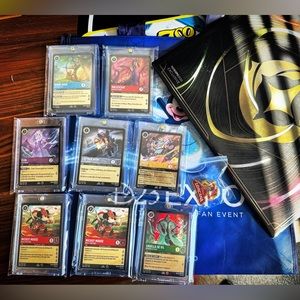 Lorcana D23 Complete set with 2 Mickey Promos + Pin